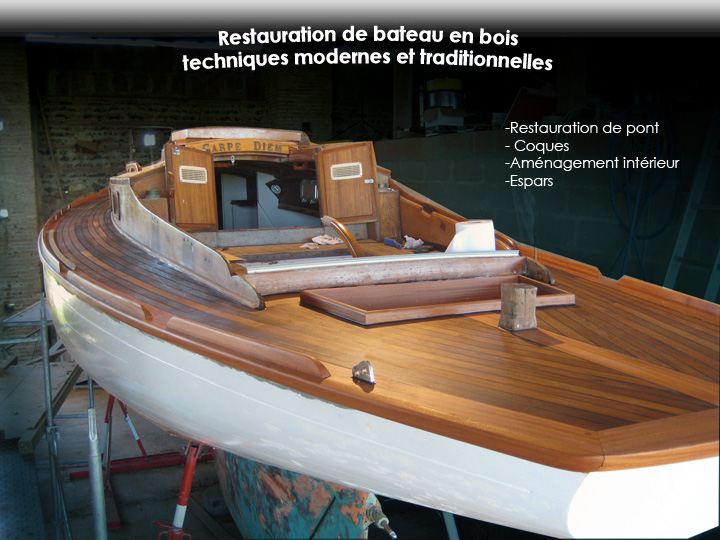 - Charpente Navale - restauration de pont en bois - coques - amenagement interieur